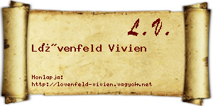 Lövenfeld Vivien névjegykártya